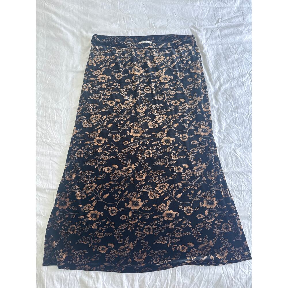 Vintage Judith Harth Black Velvet Maxi Skirt Whimsigoth Goth Witchy Alternative